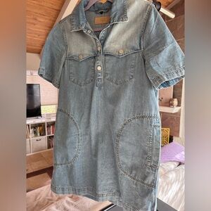 Blank NYC Light Blue Denim Dress with pockets
